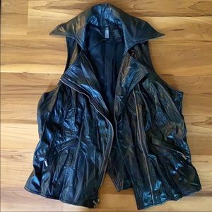 Bisou Bisou Leather Look Vest